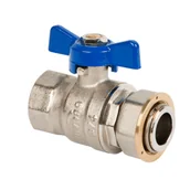 Zawory i kraniki - Zawór kulowy prosty z półśrubunkiem 1/2" typ ciężki - miniaturka - grafika 1