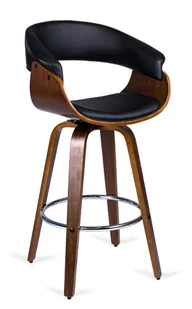Nowoczesny drewniany hoker kuchenny w stylu loft - Octop - Taborety i hokery - miniaturka - grafika 1