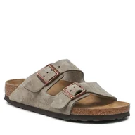 Klapki i japonki damskie - Klapki Birkenstock Arizona Bs 51463 Szary - miniaturka - grafika 1