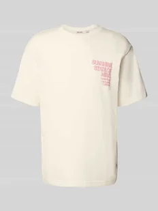 T-shirt o kroju relaxed fit z czystej bawełny model ‘KENNY’ - Koszulki męskie - miniaturka - grafika 1