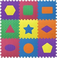 Zabawki interaktywne dla dzieci - Mata piankowa sensoryczna różne struktury puzzle piankowe - miniaturka - grafika 1