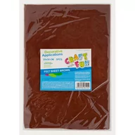 Pozostałe akcesoria dla plastyków - Craft with Fun Ozdoba dekoracyjna Filc Arkusz 20x30/5szt Braz 40/80 - miniaturka - grafika 1