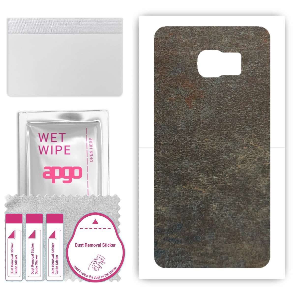 Folia naklejka skórka strukturalna na TYŁ do Samsung Galaxy S6 Edge Plus SM-G928F - Kamień Księżycowy - apgo SKINS