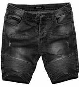 Spodenki męskie - Czarne męskie spodenki jeansowe Recea - miniaturka - grafika 1