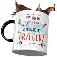 Kubki - Kubek Czarny dla Grzegorza Grześka Kolegi Prezent z Nadrukiem ze Zdjęciem + Opakowanie na prezent (wzór 03) - miniaturka - grafika 1