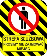 Akcesoria BHP - Naklejka z laminatem podłogowym, odporna STREFA SŁUŻBOWA 40x60cm - miniaturka - grafika 1