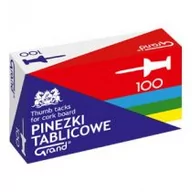 Artykuły biurowe - KW Trade Pinezki kolorowe (100 sztuk) - miniaturka - grafika 1