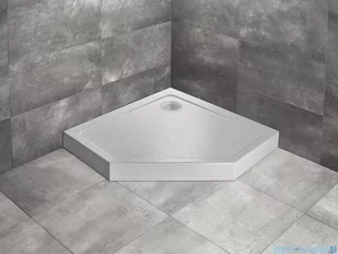 Radaway Doros Pt Compact Stone brodzik pięciokątny 100x100x11,5cm biały SDRPT1010-05-04S - Brodziki prysznicowe - miniaturka - grafika 1
