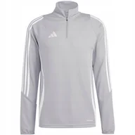 Bluzy męskie - Bluza męska adidas Tiro 24 Training Top szaro-biała IS1041 XL - miniaturka - grafika 1