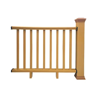 Balustrada kompozytowa Dąb Jasny 140 x 113 cm (1 słupek) - Balustrady i akcesoria - miniaturka - grafika 1
