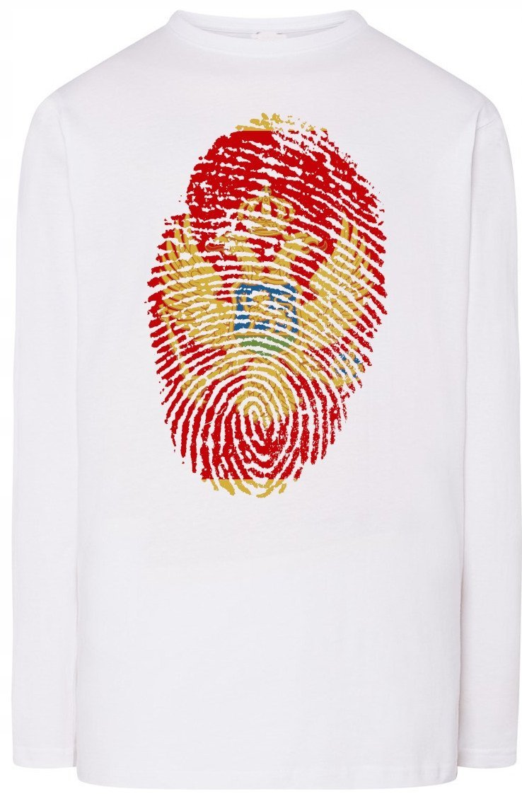 Czarnogóra Flaga Odcisk Longsleeve Rozm.L