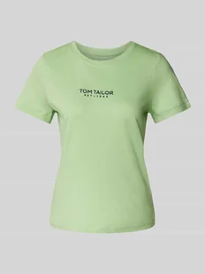 T-shirt o kroju regular fit z czystej bawełny - Koszulki i topy damskie - miniaturka - grafika 1