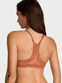 Biustonosze - Body by Victoria Biustonosz lekko uszytywniany zapinany z przodu z koronką na plecach Racerback Demi - miniaturka - grafika 1