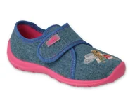 Buty dla dziewczynek - Kapcie dziecięce dziewczęce do przedszkola na rzepy  Befado 660X021-28 - miniaturka - grafika 1
