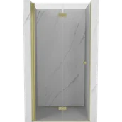 Ścianki i drzwi prysznicowe - Mexen Mist-F drzwi prysznicowe składane lewe 120 cm, transparent, złote szczotkowane - 8A6-120-000-55-00-L - miniaturka - grafika 1