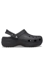 Klapki i japonki damskie - Crocs Klapki Classic Platform Glitter Clog W 207241 Czarny - miniaturka - grafika 1