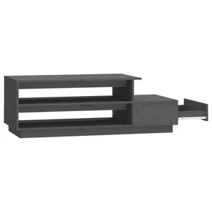 Lumarko Stolik kawowy, szary, 120x50x40,5 cm, lite drewno sosnowe - Ławy i stoliki kawowe - miniaturka - grafika 7