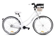 Rowery - Goetze, Rower Miejski Duo 28" 3 Biegi Biały, Kosz - miniaturka - grafika 1