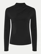 Bluzki damskie - Pieces Bluzka Madison 17153519 Czarny Slim Fit - miniaturka - grafika 1