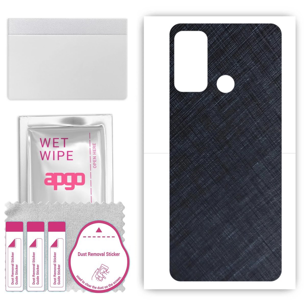 Folia naklejka skórka strukturalna na TYŁ do Motorola Moto G40 Fusion Dual SIM - Tytan Niebieski - apgo SKINS