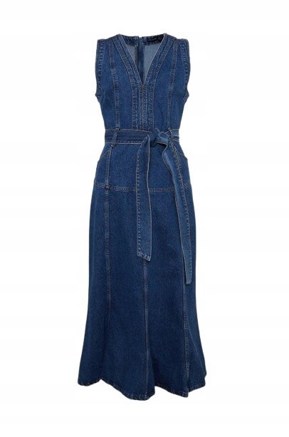 KAREN MILLEN SUKIENKA JEANSOWA MIDI 36 2_2