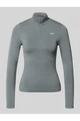 Bluzki damskie - Bluzka z długim rękawem, stójką i zamkiem błyskawicznym - Under Armour - miniaturka - grafika 1
