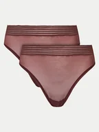 Majtki damskie - Triumph Komplet 2 par stringów Tempting Sheer 10218590 Brązowy - miniaturka - grafika 1