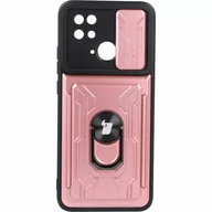 Etui i futerały do telefonów - Bizon Etui Case CamShield Card Slot Ring Xiaomi Redmi 10C jasnoróżowe BCCSCSRR10CLPN - miniaturka - grafika 1