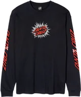 Koszulki męskie - t-shirt męski SANTA CRUZ BURST OVAL DOT FRONT LS TEE Black - miniaturka - grafika 1