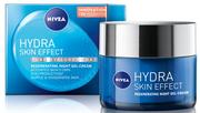 Kremy do twarzy - Nivea Hydra Skin Effect regenerujący krem żelowy (50 ml), pielęgnacja na noc dla gładkiej skóry przez noc, lekki krem na noc z czystym kwasem hialuronowym [HA], nawilżający 72 h - miniaturka - grafika 1