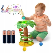 Zabawki interaktywne dla dzieci - Bright Starts Zabawka Palma z piłkami, kolorowa, sensoryczna, rozwojowa - miniaturka - grafika 1