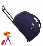 Torby sportowe - Torba podróżna na kółkach Granatowy Premium miękka mała walizka do samolotu - miniaturka - grafika 1