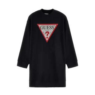 Dziecięca Sukienka GUESS FRENCH TERRY LS DRESS J3YK20KA6R3-JBLK – Czarny - Sukienki i spódniczki dla dziewczynek - miniaturka - grafika 1