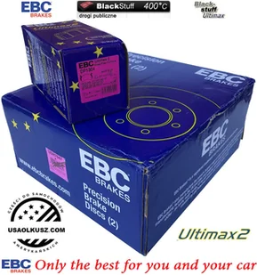 Przednie klocki Ultimax2 + NACINANE tarcze hamulcowe EBC seria USR Cadillac Escalade 2002-2006 - Tarcze hamulcowe - miniaturka - grafika 3