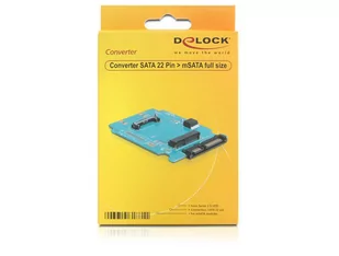 Adapter SATA 22pin - mSATA DELOCK - Pozostałe akcesoria sieciowe - miniaturka - grafika 1