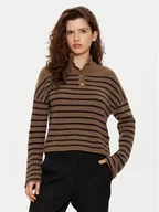 Swetry damskie - Tommy Hilfiger Sweter WW0WW44981 Brązowy Relaxed Fit - miniaturka - grafika 1