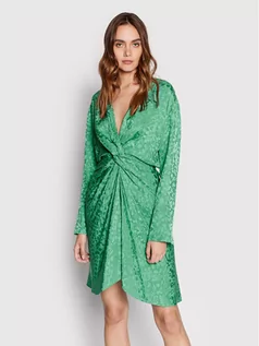 Sukienki - Zadig&Voltaire Sukienka codzienna Rozo WWDR00034 Zielony Regular Fit - grafika 1