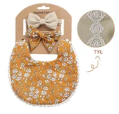 Śliniaki i fartuszki - Zestaw Dwustronny Śliniaczek I Opaski W Stylu Vintage/Boho - miniaturka - grafika 1