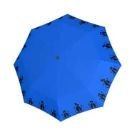 Parasole - Parasol damski Doppler Fiber Magic Cats Family automatyczny składny niebieski - miniaturka - grafika 1