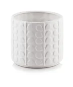 Pozostałe akcesoria do uprawy roślin - Doniczka Osłonka Ceramiczna 12,5 CM Biała Ozdoba - miniaturka - grafika 1