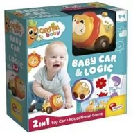 Zabawki interaktywne dla dzieci - Carotina baby Lew Samochodzik i gra logiczna 102266 LISCIANI - miniaturka - grafika 1