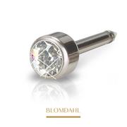 Piercing - Blomdahl - Kolczyk Bezel Crystal 4mm 2szt - miniaturka - grafika 1