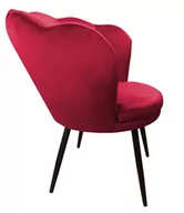 Fotele - ATOS Fotel Muszelka MG31 czerwony nogi czarne - miniaturka - grafika 1