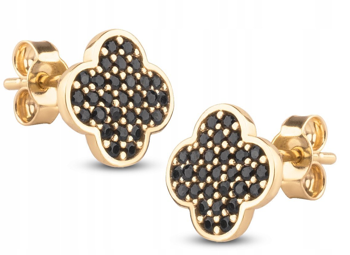 ZŁOTE KOLCZYKI KONICZYNKI KONICZYNA CYRKONIE 333