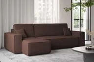 Narożniki - Sofa w kształcie L Best narożnik tkanina Abriamo brązowy lewy - miniaturka - grafika 1