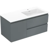 Szafki łazienkowe - Mexen Orio szafka łazienkowa 100 cm z umywalką Otis prawą, 2S, 1D, grafit mat/biała mat - 91A13-10047-3-BBFFF66-W18P01 - miniaturka - grafika 1