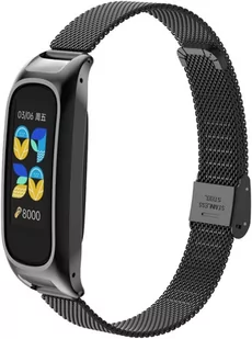 Pasek Metalowy z Zapięciem Braders Bransoleta do Oppo Band czarny - Smartband - miniaturka - grafika 7
