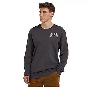Lee T-shirt męski Ls Varsity Tee, czarny, L - Koszulki męskie - miniaturka - grafika 1