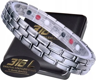 SREBRNA ZDROWOTNA BRANSOLETA BRANSOLETKA MĘSKA MAGNETYCZNA MOCNA ORYGINAŁ - Bransolety męskie - miniaturka - grafika 1