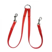 Smycze dla psów - Chaba dwójnik do smyczy czerwony 20mm/50cm PCHB722 - miniaturka - grafika 1